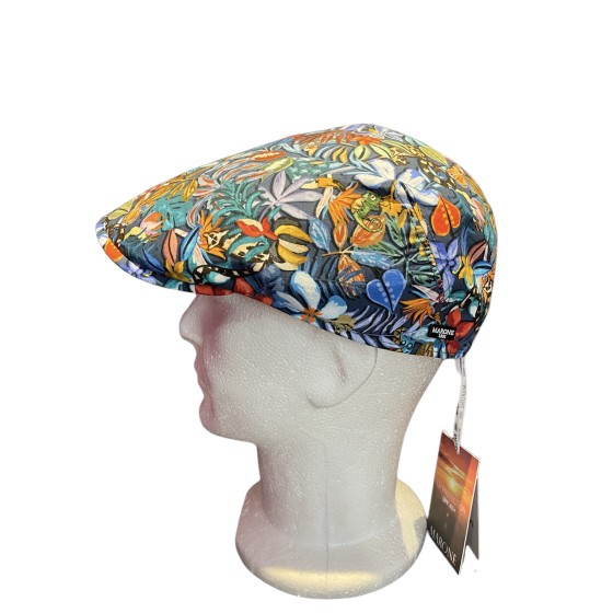 Casquette marone florale