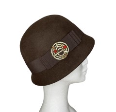 Chapeau femme marron